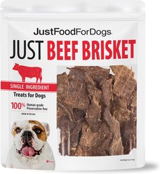 JustFoodForDogs Beef Liver Bark Dog Treats, 5-oz bag