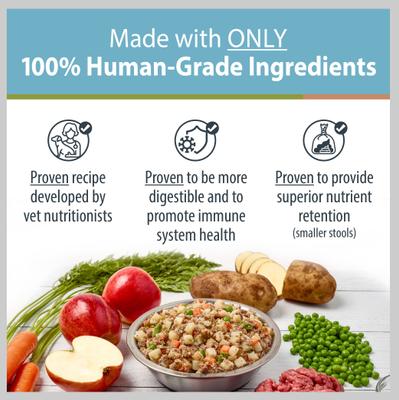 Show full view: JustFoodForDogs Beef & Russet Potato Recipe Frozen Fresh Food + Pumpkin Dehydrated Dog Treats slide 4 of 7