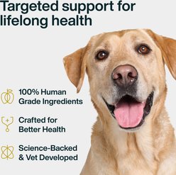 JustFoodForDogs Calming Support Stress & Anxiety, Melatonin, Relaxation Aid, Human-Grade Ingredients Soft Chew Supplement for Dogs, 45 count slide 2 of 8
