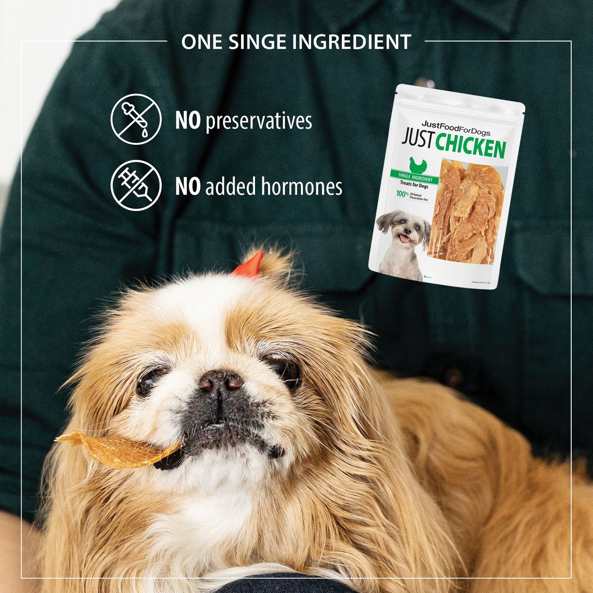 JustFoodForDogs Chicken Breast Dehydrated Dog Treats