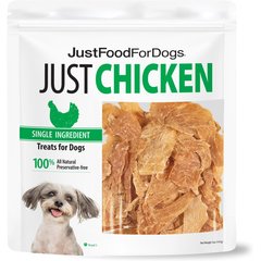 JustFoodForDogs Chicken Breast Dehydrated Dog Treats, 5-oz bag