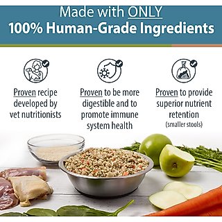 JustFoodForDogs Chicken & Rice Recipe Frozen Human-Grade Fresh Dog Food, 18-oz pouch, case of 7 slide 3 of 9