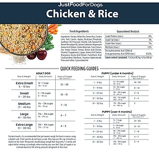 JustFoodForDogs Chicken & Rice Recipe Frozen Human-Grade Fresh Dog Food, 18-oz pouch, case of 7 slide 8 of 9