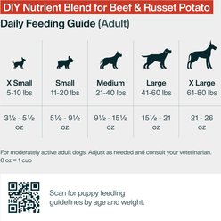 JustFoodForDogs DoItYourself Beef & Russet Potato Recipe Fresh Dog Food Recipe & Nutrient Blend, 4.55-oz bag slide 2 of 9