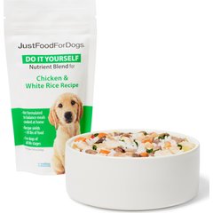 JustFoodForDogs DoItYourself Chicken & White Rice Recipe Fresh Dog Food Recipe & Nutrient Blend