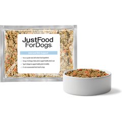 JustFoodForDogs Joint & Skin Support Recipe Frozen Human-Grade Fresh Dog Food, 72-oz pouch, case of 7