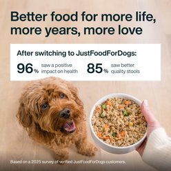 JustFoodForDogs JustFresh Shelf Stable Human Grade Sensitive Stomach Support Dog Food, 12-oz pouch, case of 7 slide 2 of 9