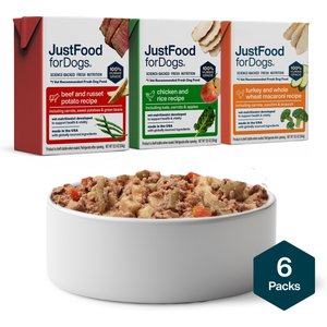 JUSTFOODFORDOGS Pantry Fresh Beef, Chicken & Turkey Variety Pack