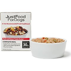 JustFoodForDogs Pantry Fresh Beef & Russet Potato Fresh Dog Food, 12.5-oz pouch, case of 1