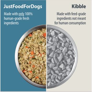JustFoodForDogs Pantry Fresh Chicken & White Rice Fresh Dog Food, 12.5-oz pouch, case of 12