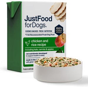 JustFoodForDogs Pantry Fresh Chicken & White Rice Fresh Dog Food, 12.5-oz pouch, case of 12