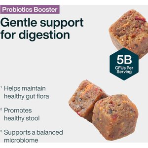 JustFoodForDogs Probiotic Booster Gut, Digestive Health Support, Diarrhea, Human Grade Ingredients Soft Chews Supplement for Dogs, 45 count