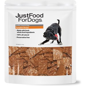 JustFoodForDogs Pumpkin Dehydrated Dog Treats, 5-oz bag