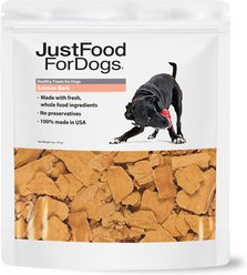 JustFoodForDogs Salmon Bark Dehydrated Dog Treats, 5-oz bag