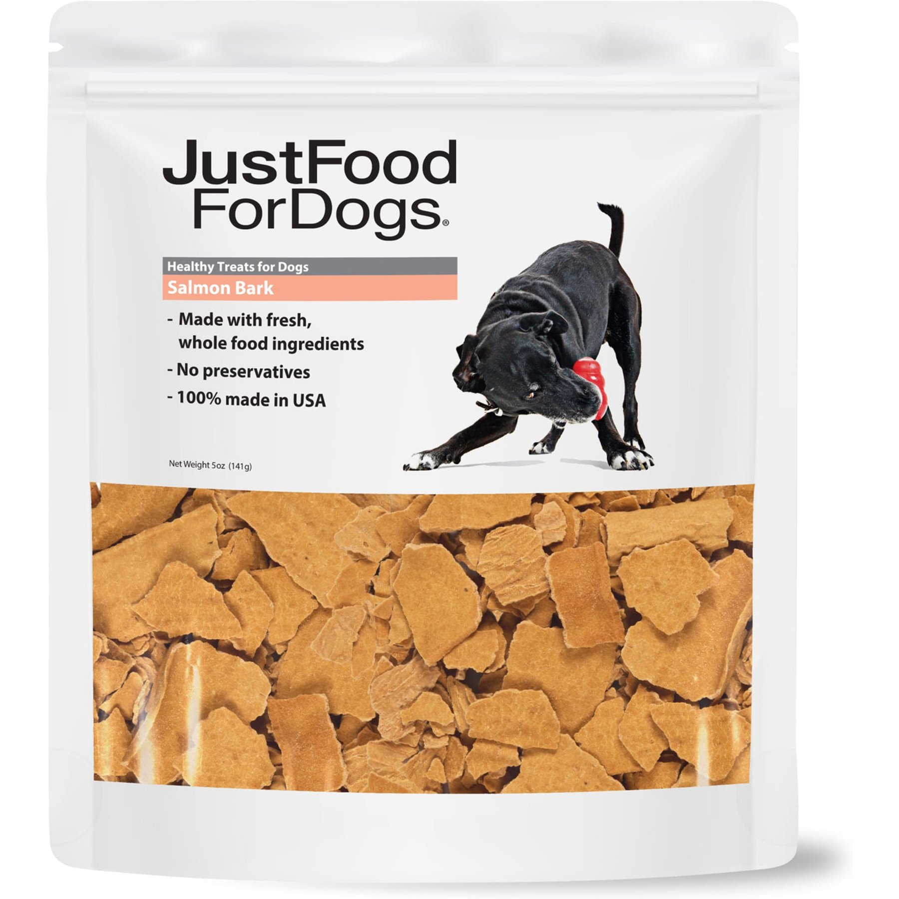 Just Food For Dogs Salmon Bark Dehydrated Dog Treats, 5-oz bag