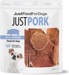 JustFoodForDogs Single Ingredient Pork Dog Treats, 5-oz bag