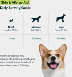 JustFoodForDogs Skin & Allergy Care, Seasonal Allergies, Itchy Skin, Inflammation, Immune Support Soft Chews Supplement for Dogs, 45 count slide 2 of 8