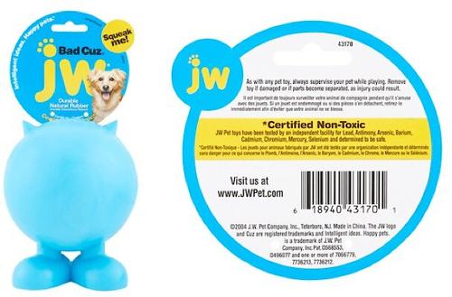 Show full view: JW Pet Bad Cuz Dog Toy, Color Varies, Large, 1 count slide 4 of 6