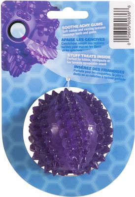 Show full view: JW Pet Bristly Cactus Ball Dog Toy, Purple slide 3 of 7