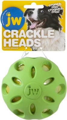 Show full view: JW Pet Crackle Heads Ball Dog Toy, Color Varies, Large slide 1 of 10