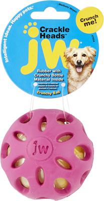 Show full view: JW Pet Crackle Heads Ball Dog Toy, Color Varies, Medium slide 7 of 10