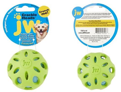 Show full view: JW Pet Crackle Heads Ball Dog Toy, Color Varies, Small slide 5 of 7