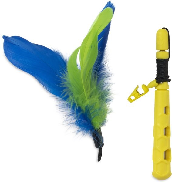 JW Pet Flutter-Ee Feathers Telescopic Wand Cat Toy