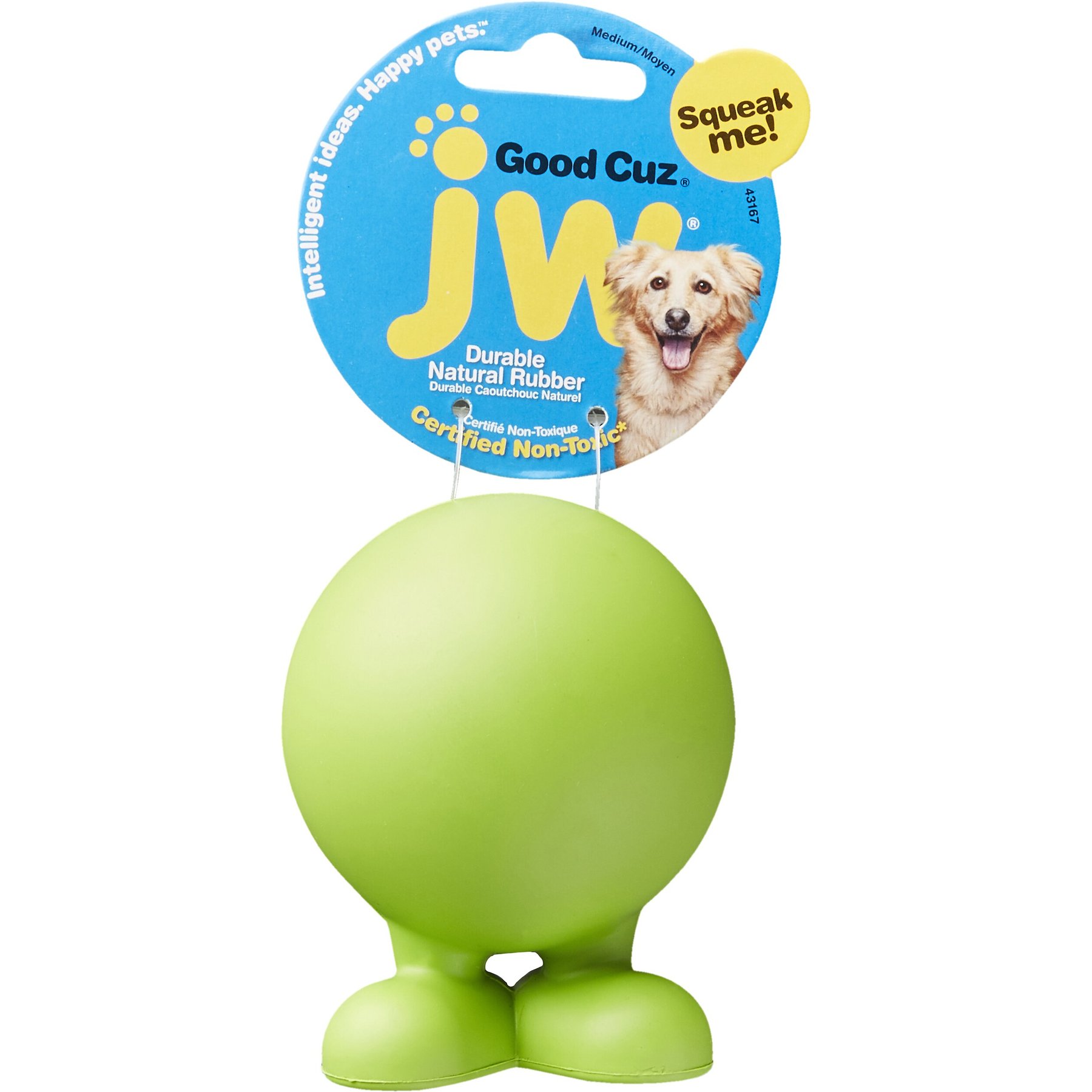 JW Pet Good Cuz Dog Toy, Color Varies, Medium