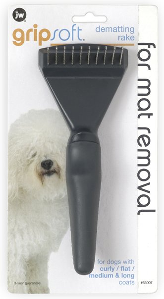 JW Pet Gripsoft Dematting Rake