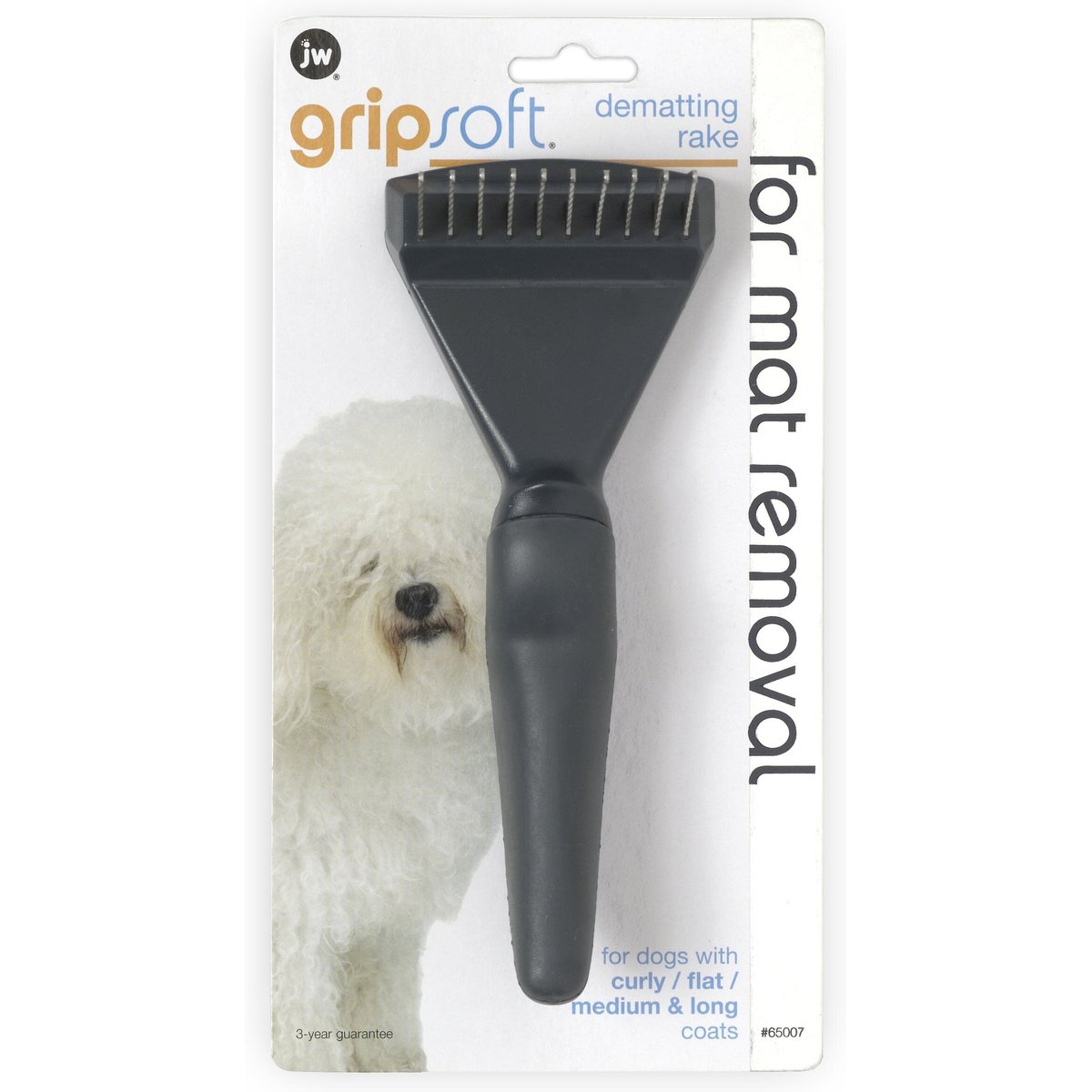 JW Pet Gripsoft Dematting Rake