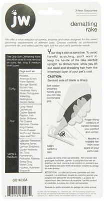 Show full view: JW Pet Gripsoft Dematting Rake slide 2 of 2