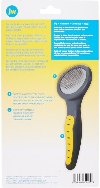 JW Pet Gripsoft Small Slicker Brush Soft Pin