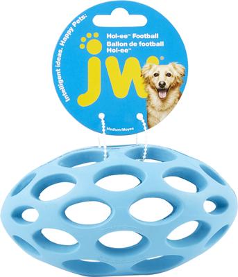 Show full view: JW Pet Hol-ee Football Dog Toy, Color Varies, Medium slide 1 of 7