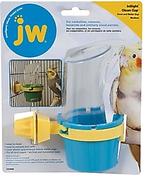 JW Pet InSight Clean Cup Bird Feed & Water Cup, Medium, 2 count