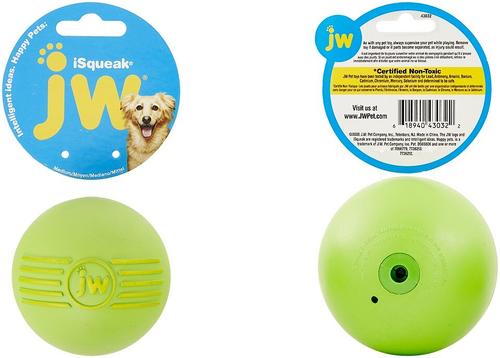 Show full view: JW Pet iSqueak Ball Dog Toy, Color Varies, Medium slide 5 of 7