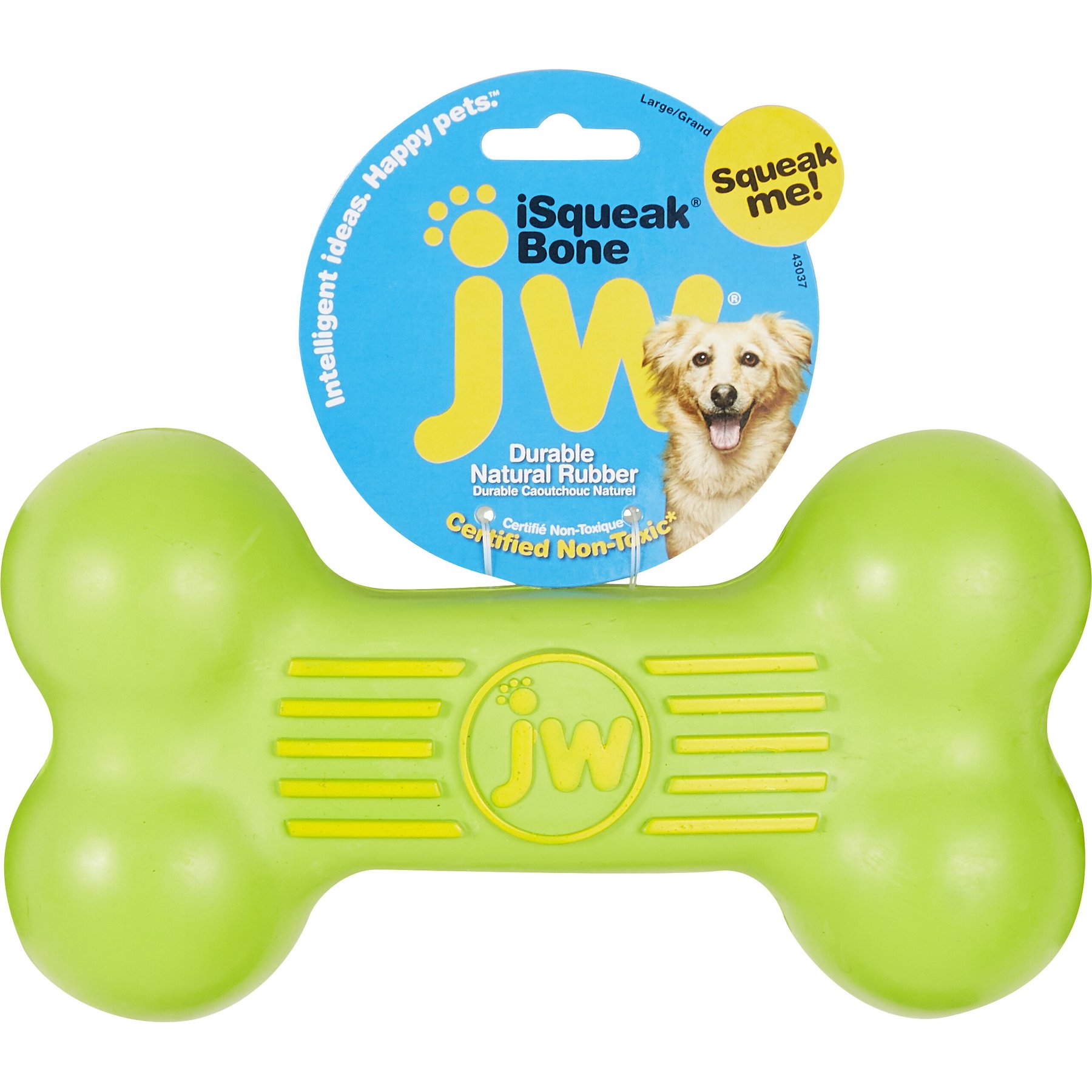 JW Pet iSqueak Bone Dog Toy, Large