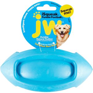 JW Pet iSqueak Funble Football Dog Toy, Color Varies, Medium