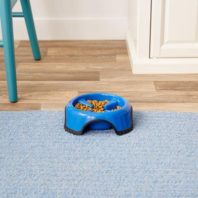 Show full view: JW Pet Skid Stop Non-Skid Plastic Slow Feeder Dog Bowl, 1-cup slide 3 of 6