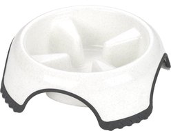 JW Pet Skid Stop Non-Skid Plastic Slow Feeder Dog Bowl, 3-cup