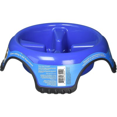JW Pet JW Pet Skid Stop Non-Skid Plastic Slow Feeder Dog Bowl, 6-cup
