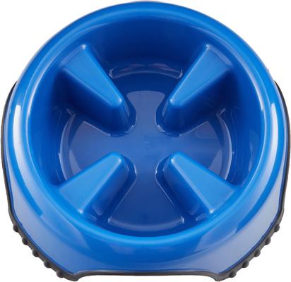 Show full view: JW Pet Skid Stop Non-Skid Plastic Slow Feeder Dog Bowl, 6-cup slide 3 of 5