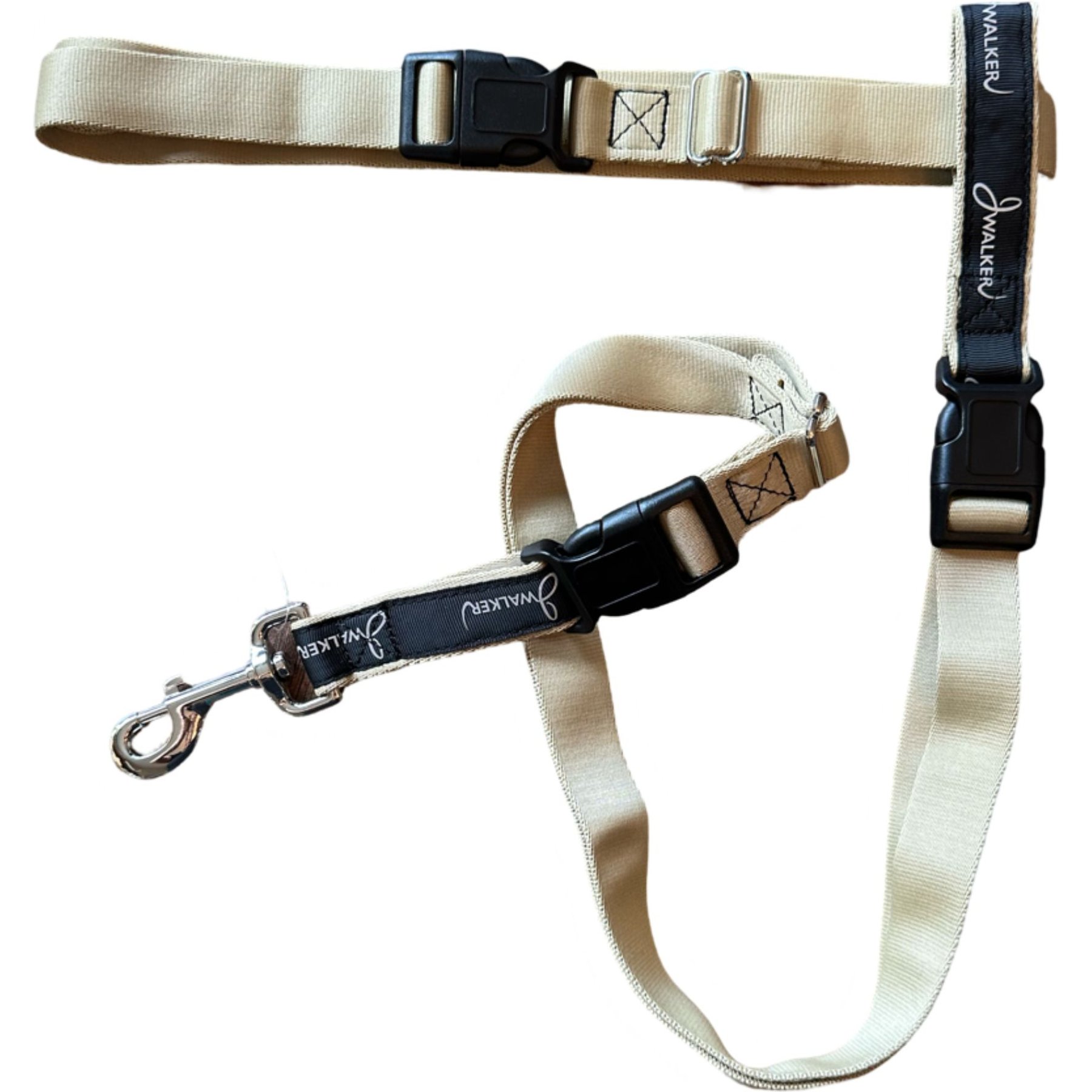 JWalker Dog 3-in-1 Hands-Free Walking Utility Dog Leash, California Gold, Medium-Large: 1-in wide