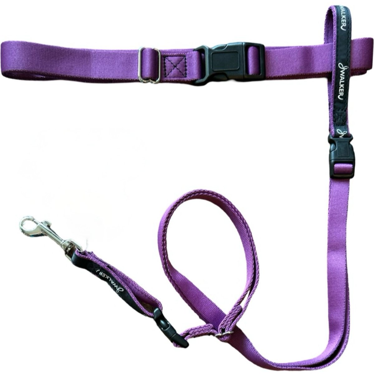 JWalker Dog 3-in-1 Hands-Free Walking Utility Dog Leash, Eggplant, Tiny-Medium: 4 to 10 feet long, 5/8-in wide