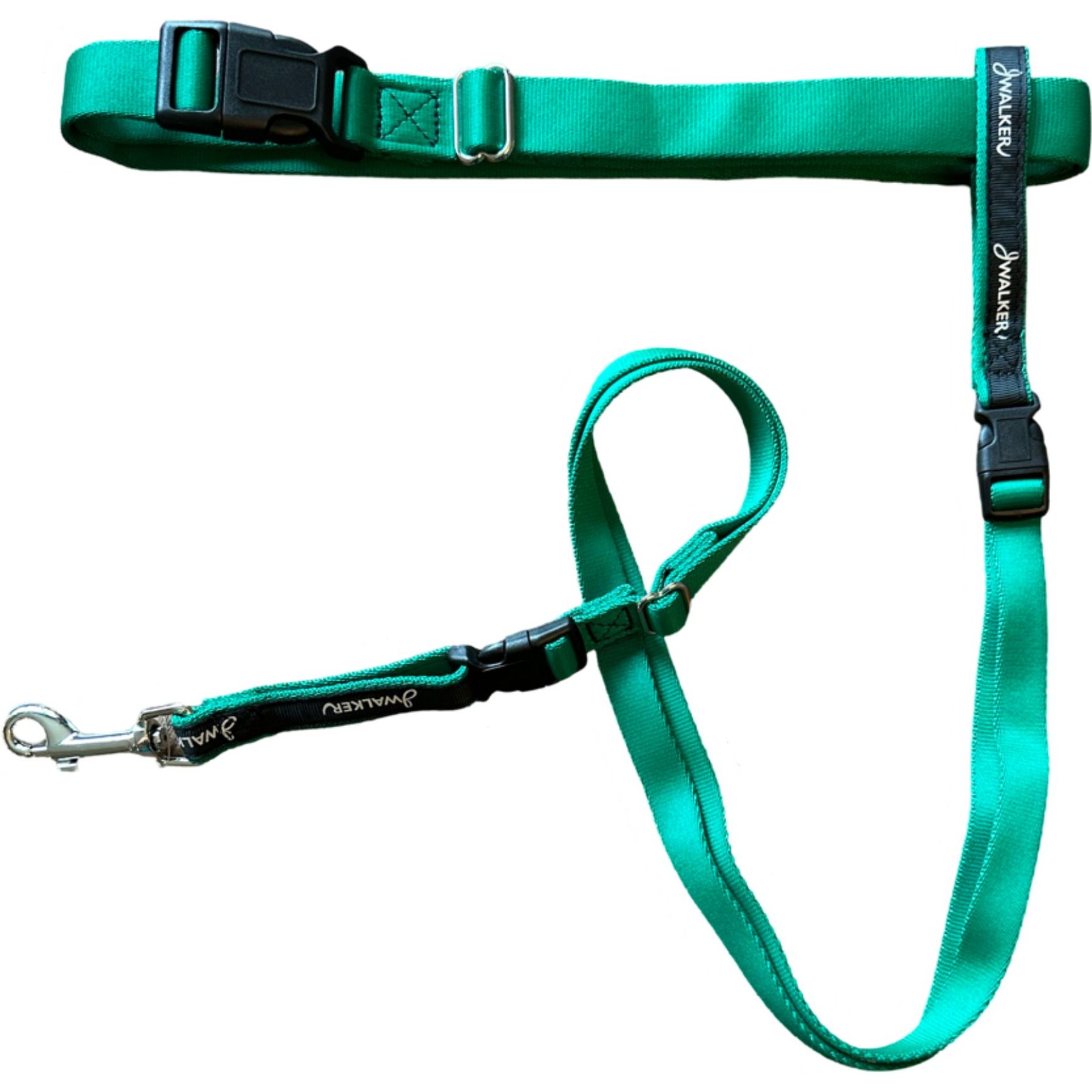 JWalker Dog 3-in-1 Hands-Free Walking Utility Dog Leash, Emerald Green, Tiny-Medium: 4 to 10 feet long, 5/8-in wide
