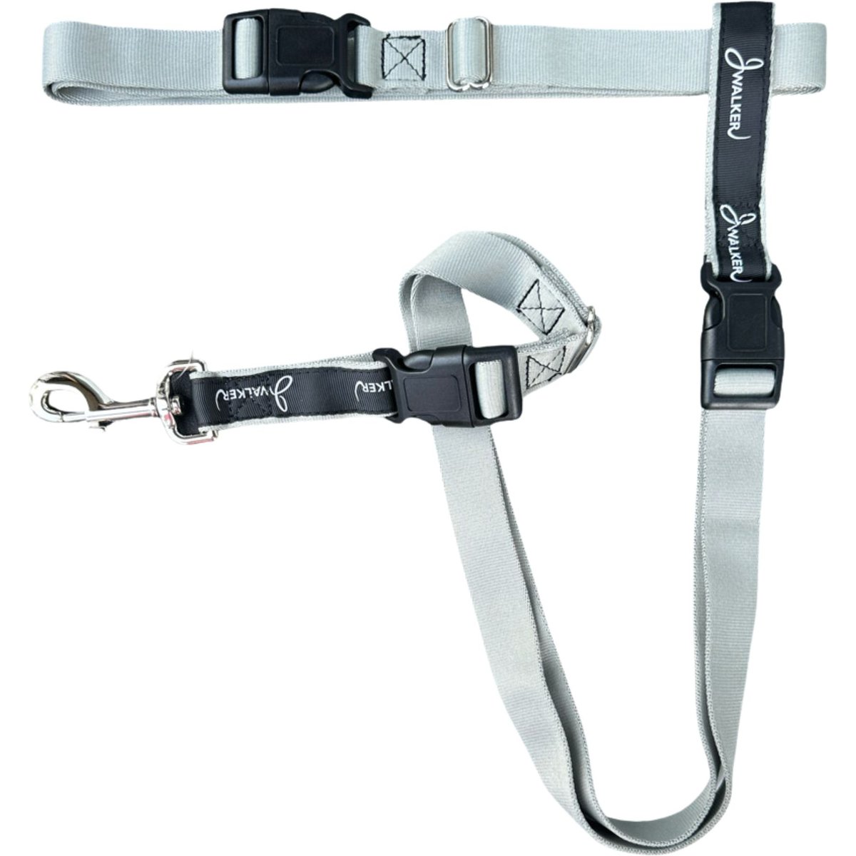 JWalker Dog 3-in-1 Hands-Free Walking Utility Dog Leash, Mountain Gray, Medium-Large: 1-in wide