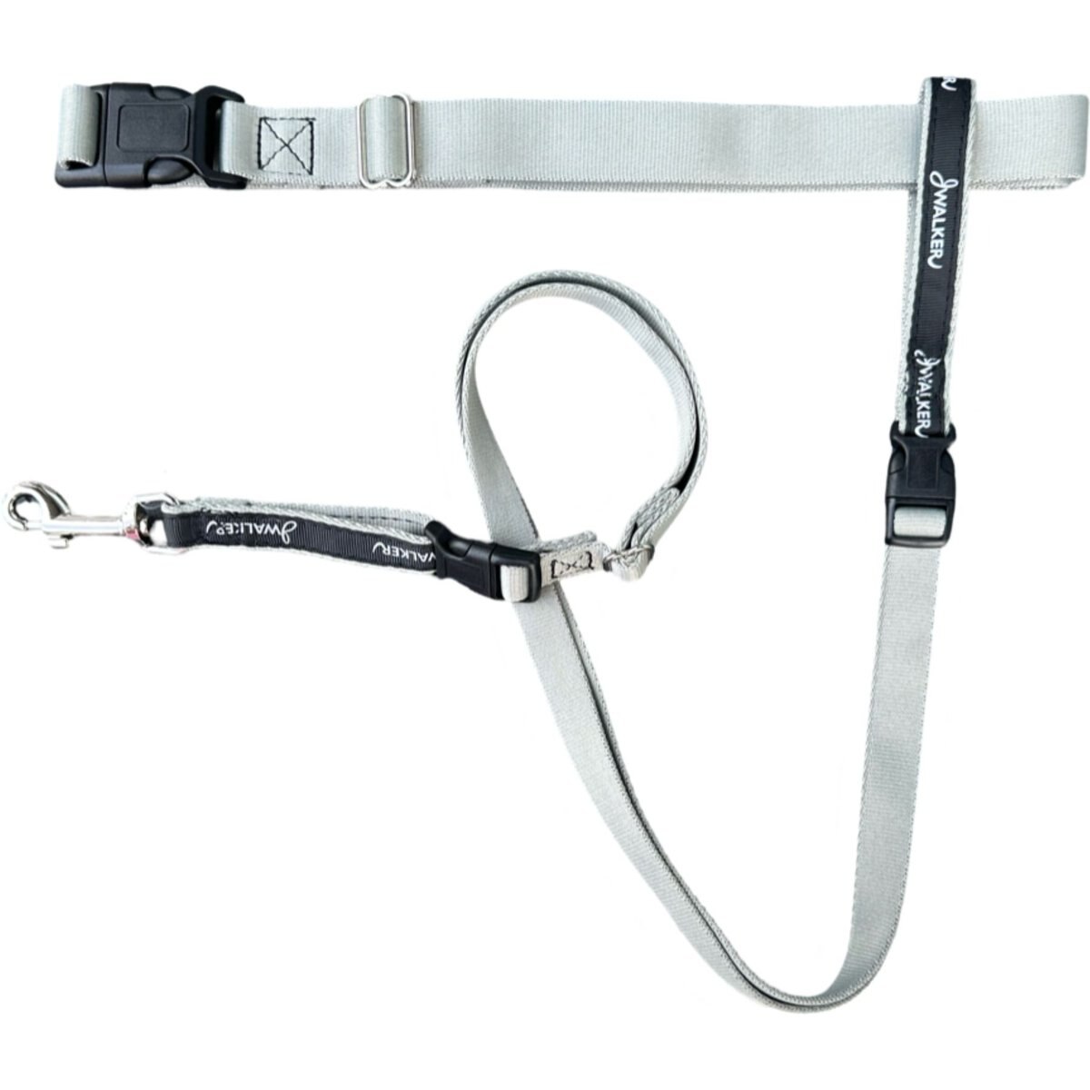 JWalker Dog 3-in-1 Hands-Free Walking Utility Dog Leash, Mountain Gray, Tiny-Medium: 4 to 10 feet long, 5/8-in wide