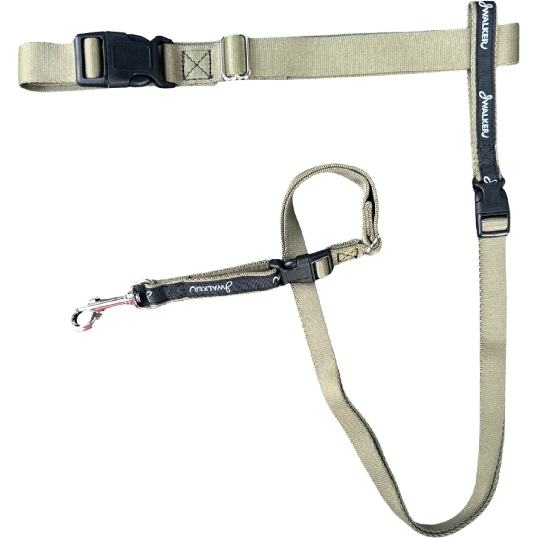 JWalker Dog 3-in-1 Hands-Free Walking Utility Dog Leash, Olive Green, Tiny-Medium: 4 to 10 feet long, 5/8-in wide
