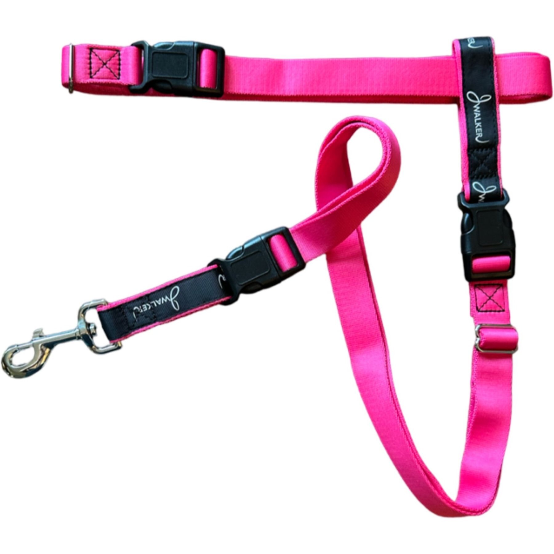 JWalker Dog 3-in-1 Hands-Free Walking Utility Dog Leash, Raspberry Pink, Medium-Large: 1-in wide