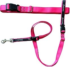 JWalker Dog 3-in-1 Hands-Free Walking Utility Dog Leash, Raspberry Pink, Tiny-Medium: 4 to 10 feet long, 5/8-in wide