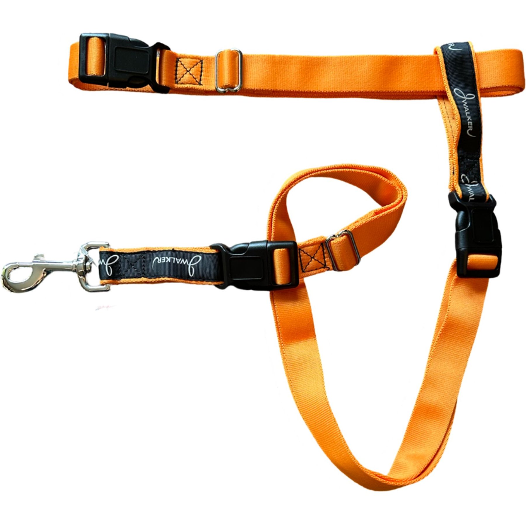 JWalker Dog 3-in-1 Hands-Free Walking Utility Dog Leash, Tangerine, Medium-Large: 1-in wide